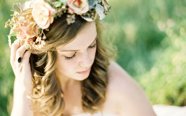 причёска невесты в стиле рустик