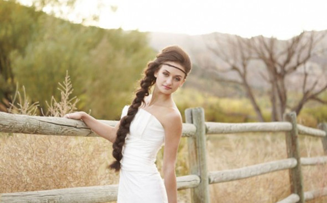 причёска невесты в стиле рустик