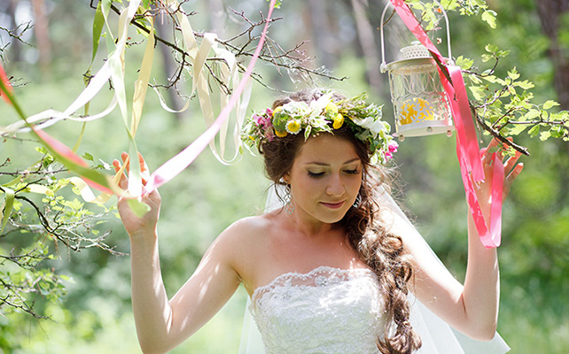 причёска невесты в стиле рустик