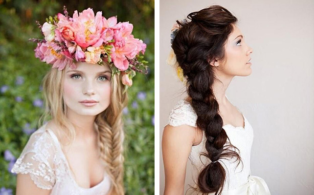 причёска невесты в стиле рустик