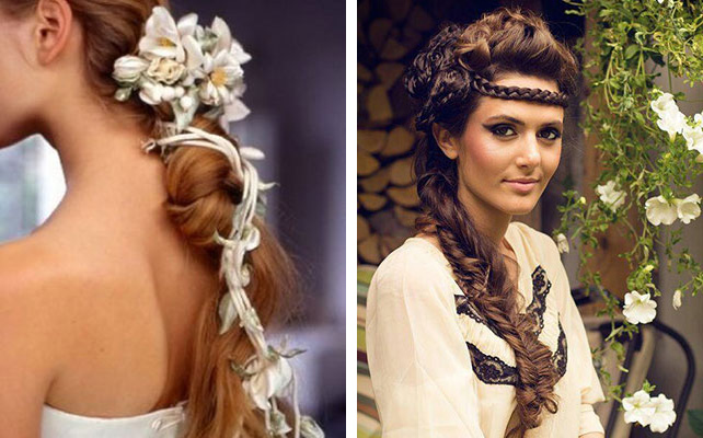 причёска невесты в стиле рустик