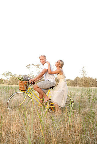 Свадебная прогулка на велосипедах