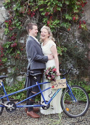 Свадебная прогулка на велосипедах