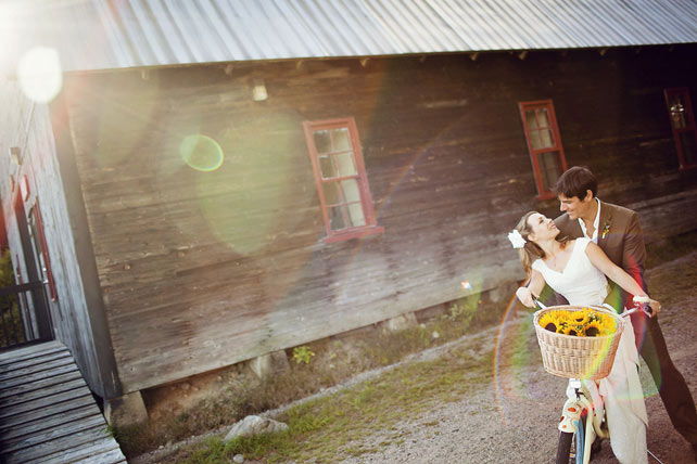 Свадебная прогулка на велосипедах