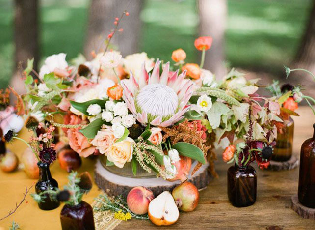 Загадочная протея: свадебные букеты и композиции 