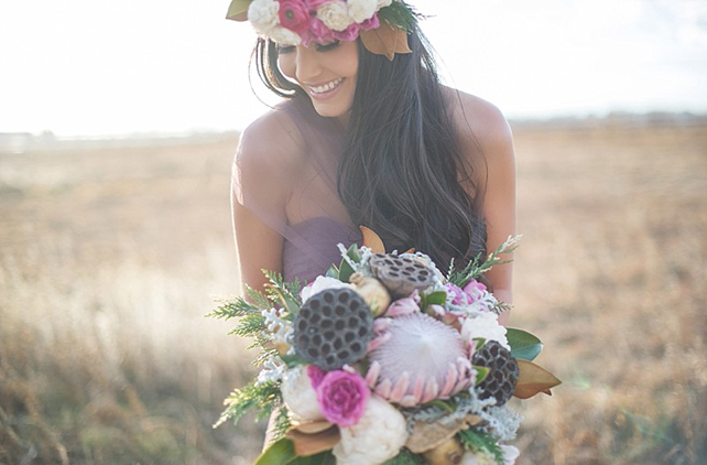 Загадочная протея: свадебные букеты и композиции 