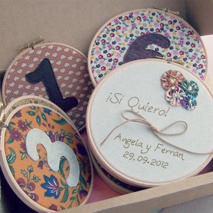 Свадебные тренды: пяльцы в декоре