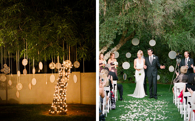 пяльцы в декоре свадьбы, место церемонии