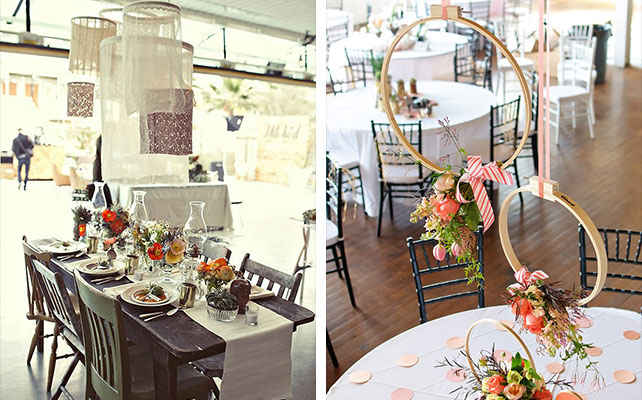 пяльцы в декоре места торжества