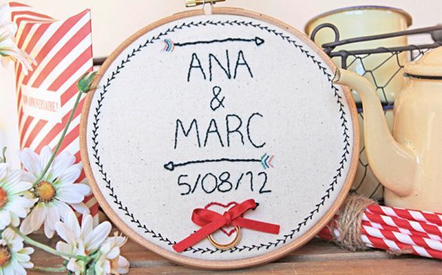 пяльцы в декоре свадьбы