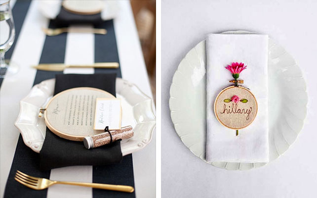 пяльцы в декоре свадьбы