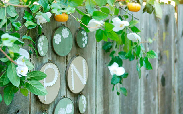 пяльцы в декоре свадьбы