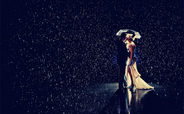 свадебная фотосессия под дождём