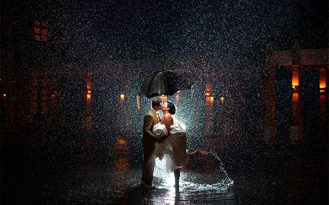 свадебная фотосессия под дождём