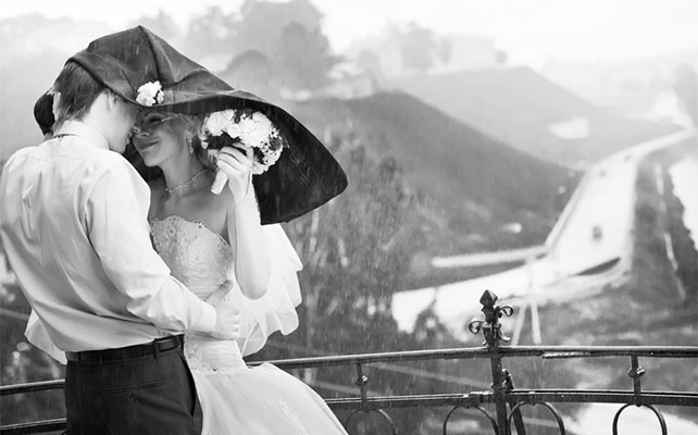свадебная фотосессия под дождём