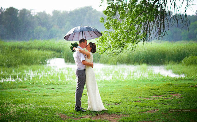 свадебная фотосессия под дождём