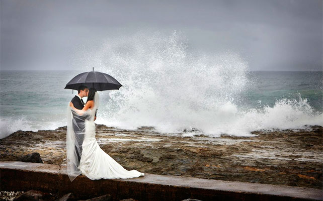 свадебная фотосессия под дождём