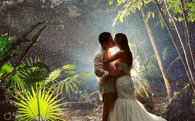 свадебная фотосессия под дождём