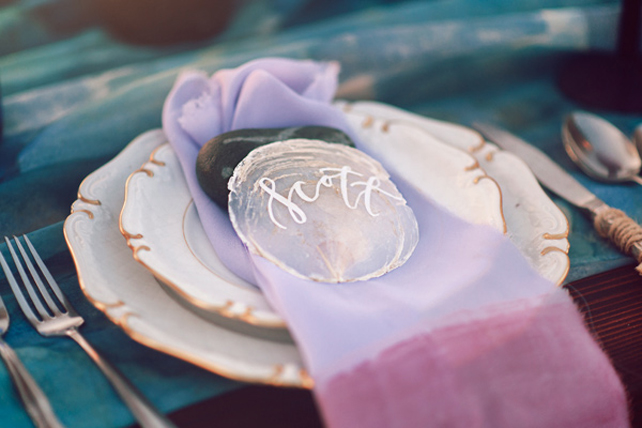 Летняя свадьба: ракушки в декоре 