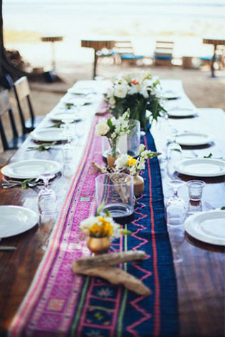 Вдохновение: раннеры на стол, раннеры из ткани с принтом полоска