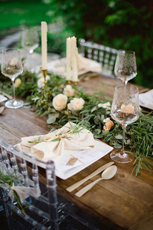 Вдохновение: раннеры на стол, флористические раннеры