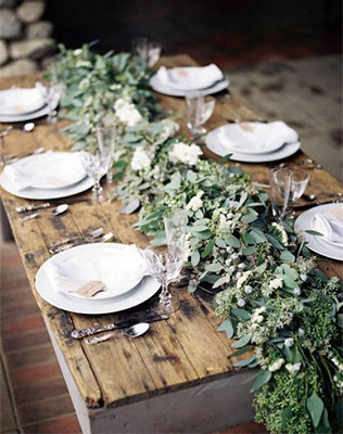 Вдохновение: раннеры на стол, флористические раннеры