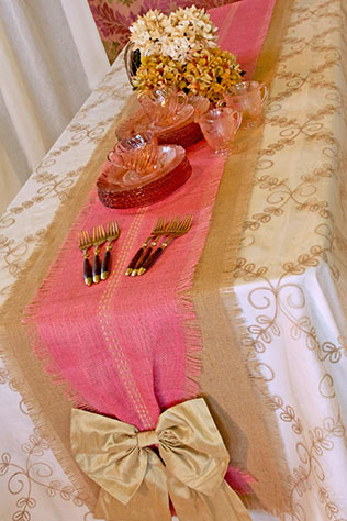 Вдохновение: раннеры на стол, раннеры из мешковины