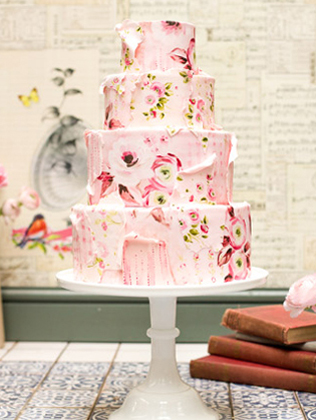 Тренд 2016 года: акварельные и расписные торты 