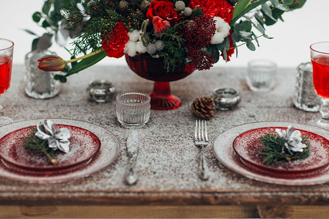 рождественская свадебная фотосессия, декор