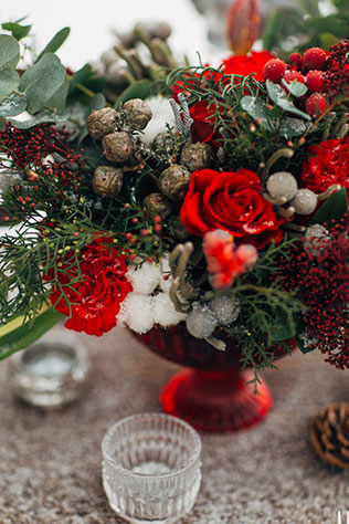 рождественская свадебная фотосессия, декор