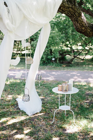 Романтичная фотосессия в ботаническом саду, элементы декора