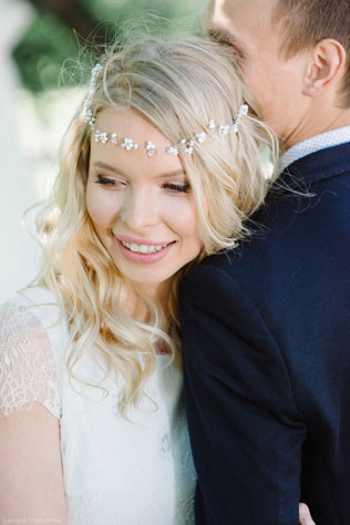 Романтичная фотосессия в ботаническом саду, невеста и жених