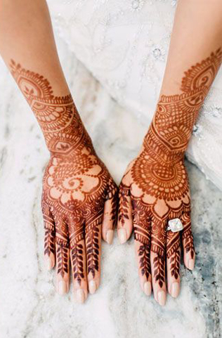 Вдохновение для невест: восточное искусство росписи мехенди 