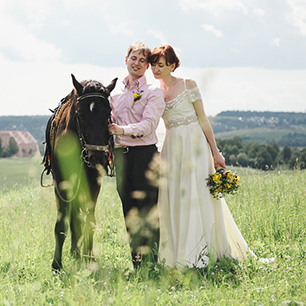 Рустикальная свадьба на ранчо: Андрей и Катя