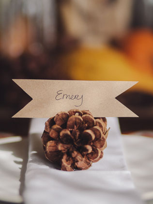 Свадьба в деталях: шишки в зимнем декоре 