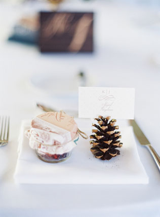 Свадьба в деталях: шишки в зимнем декоре 