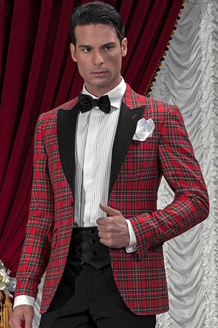 шотландская клетка в декоре свадьбы, образ жениха