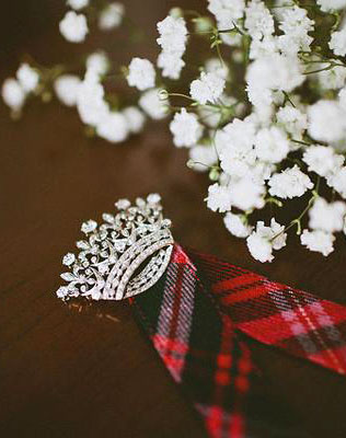 шотландская клетка в декоре свадьбы