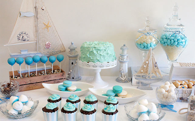 Сладкий стол бирюзовый голубой