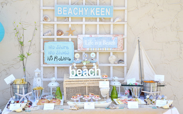 Сладкий стол голубой