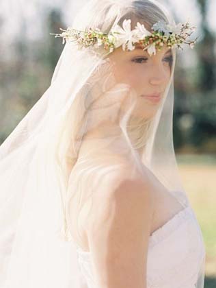 Цветочное вдохновение: сочетаем фату и венок невесты 