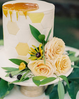 Свадебный тренд: соты и шестиугольники в декоре 