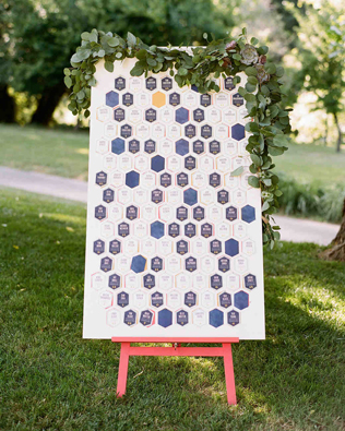 Свадебный тренд: соты и шестиугольники в декоре 