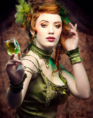 прическа и макияж невесты в стиле стимпанк