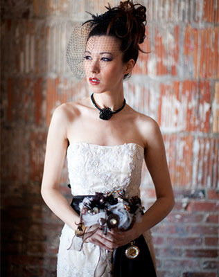 букет невесты в стиле стимпанк