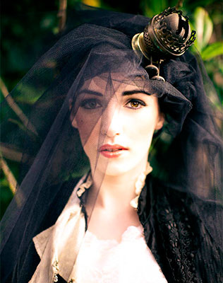 головной убор невесты в стиле стимпанк