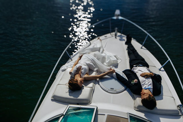 свадьба на яхте в Москве, фотограф АЛЕКСЕЙ МАЛЫШЕВ