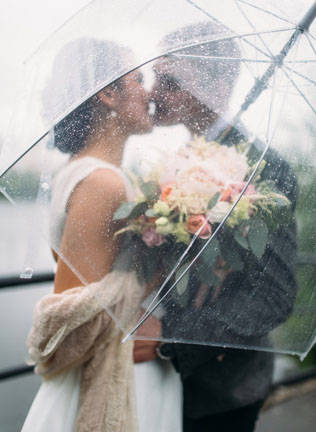 Романтика: свадьба под дождем 