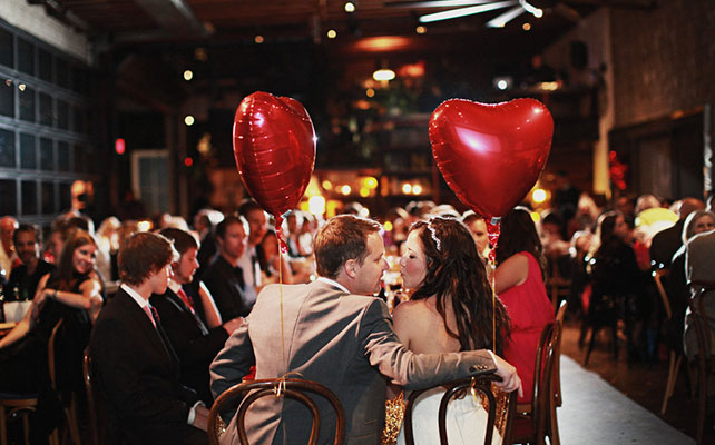 Декор свадьбы в тематике дня Святого Валентина