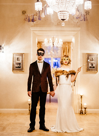 свадьба в стиле 1920-х годов, жених и невеста